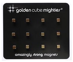 Golden Cube Mighties Magnets - 12 Pack by Three By Three Seattle