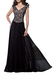 A-line V-neck Basque   Waistline Cap Sleeves Beaded Crepe Mermaid Mother-of-the-Bride Dress  with a Brush/Sweep Train 