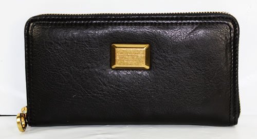 Marc Jacobs Q49 Large Zip Around Wallet Black