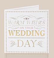 Gold Embossed Wedding Day Card