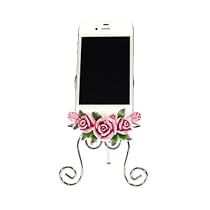 Wired Cell Phone Holder Pink Rose fits iPhone, Samsung Galaxy S2 /S3, HTC & more Wired Cell Phone Holder Pink Rose fits iPhone, Samsung Galaxy S2 /S3, HTC & more
