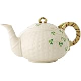 Belleek Group 0016 Shamrock Teapot, 35 Fluid Ounce, White