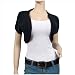 Black Open Front Cropped Plus Size Bolero Shrug Black Open Front Cropped Plus Size Bolero Shrug