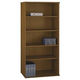 Open Double Bookcase - Series C Warm Oak Collection - Bush Office Furniture - WC67514 by Bush