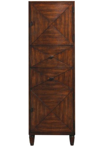 Kyoto Linen Storage Cabinet, 67.5"Hx22"W, DARK BROWN