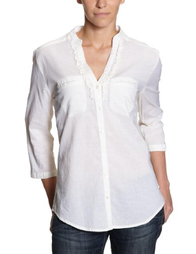Cross Jeans Damen Bluse 70063, Gr. 44/46 (L), Beige (Ecru) Preisvergleich