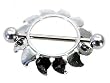 Stainless Steel Shields Nipple Ring - Sold Individually