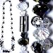 Black & Clear Graduated Faceted Crystal title=
