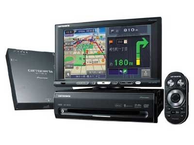 パイオニア　7.0型ワイドモニター付DVD-V/CD・WMA/MP3/AAC/DivX(R)対応 HDD地デジセット　AVIC-HRV200