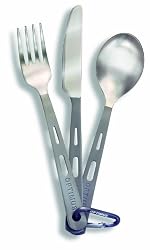 Optimus Titanium 3-Piece Cutlery Set (fork, knife, spoon)