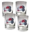 NHL Colorado Avalanche 4-Piece Rocks Glass Set (Primary Logo)