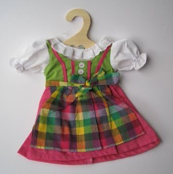 Dirndl Trachtenkleid bunt für Puppenmädchen Groesse 28-33 cm by Heless GmbH