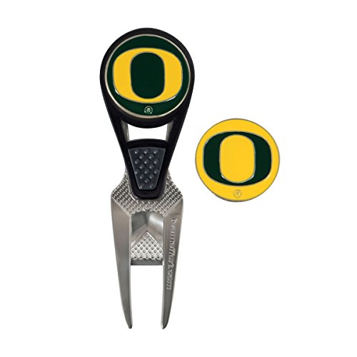 Oregon Ducks CVX Golf Ball Mark Repair Tool and 2 Ball Markers