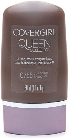 CoverGirl Queen Collection Oil-Free Moisturizing Make up, True Ebony Q755 1 fl oz (30 ml)