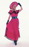 SCARLET O'HARA Saloon CanCan Burlesque Fancy Dress Sz 12-16