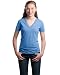 District Threads Junior Women's TriBlend V-Neck T-Shirt - Small - Maritime Heather
