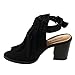 Soda FC43 Women's Fringe Buckle Strap Block Heel Cut Out Ankle Booties