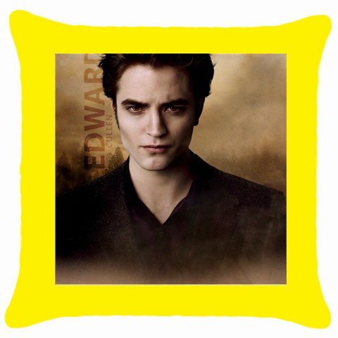 Throw Pillow Case Yellow of Twilight Edward Cullen (Robert Pattinson) from New Moon