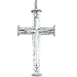 14K White Gold Cross Pendant