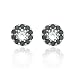 Platinum Black Diamond Earring Jackets for 1 Carat Stud Earrings (1/2 cttw)
