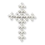 14k Gold White Gold Diamond Celtic Cross Pendant