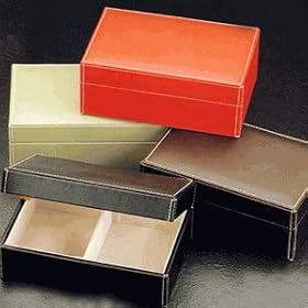Genuine Leather Jewelry Box Case with Removable Divider