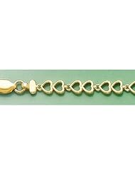 Gold Fashion Brclts Bracelet Cut-out Heart Link Bracelet High Polish