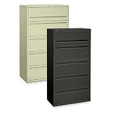 5-Drawer Lateral File, 36x19-1/4x67, Putty