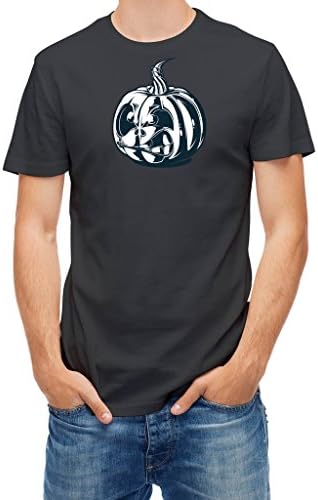 T shirt jack o' lantern Halloween pumpkin Grey Mouse XL