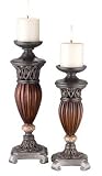 Antique Bronze Decorative Candle Holder Set