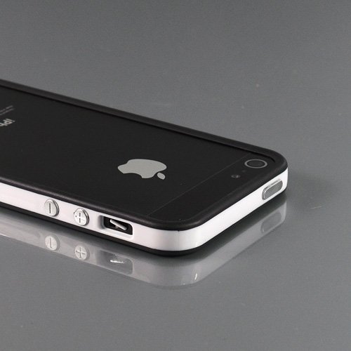 i-Beans【全15色】iPhone5 用バンパー ソフト+ハード アイフォン5 バンパーケース ブラック+ホワイト Bumper Case for iPhone 5(7876-6) i-Beans【全15色】iPhone5 用バンパー ソフト+ハード アイフォン5 バンパーケース ブラック+ホワイト Bumper Case for iPhone 5(7876-6)