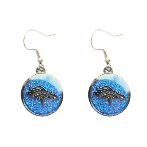 Denver Broncos Glitter Sparkle Dangle Logo Earring Set Charm Gift