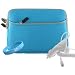 Barnes and Noble Nook Cover in Ice Blue + Car Charger + Wisdom * Courage Wristband