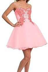 Strapless Cocktail Short Crystal Applique Crystals Polyester Summer Homecoming Dress/Party Dress/Wedding Dress/Mini Dress 