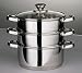 3 Piece Steamer Set 22cm - Stainless Steel Mirror Polishing Finish