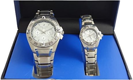 Charles Dumont Paris His & her Gift Set Silver Alloy Metal Case