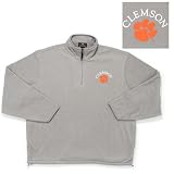 Clemson Tigers NCAA Glacier Fleece Pullover Sweatshirt (Grey Heather)