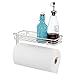 InterDesign Classico Paper Towel Holder with Shelf for Kitchen, Laundry, Garage - Wall Mount, Satin
