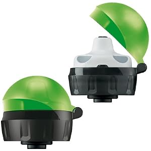 SIGG 8900.40 BLACK W/ GREEN CAP ACTIVE BOTTLE TOP ABT