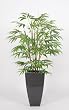 House of Silk Flowers Artificial Green Bamboo Floor Plant in Zinc 28"W x 48"H