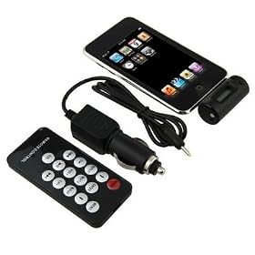 JSG Accessories FM TRANSMITTER WITH CAR CHARGER AND REMOTE CONTROL FOR ALL IPODS IPHONE 3...