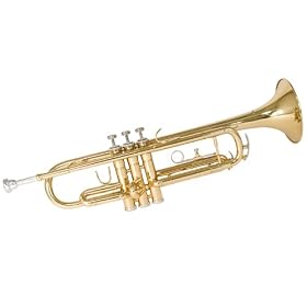 Mendini MTT-L Gold Lacquer B Flat Brass Trumpet w/ Case, Accessories & Chromatic Tuner with Metronome