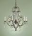 Murray Feiss F1902/6MBZ Chateau 6-Light Chandelier, Mocha Bronze with Prismatic Glass Crystals