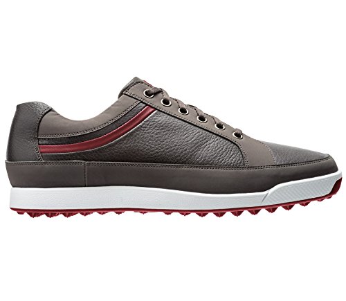 FootJoy Contour Casual Men’s Golf Shoe 54238 – Grey / Crimson – Size 12 D(M) US FootJoy Contour Casual Men’s Golf Shoe 54238 – Grey / Crimson – Size 12 D(M) US