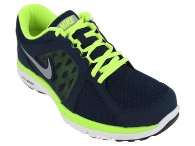 Nike Men's NIKE DUAL FUSION RUN RUNNING SHOES 8.5 Men US (OBSDN/MTLLC SLVR/VLT/SMMT WHT)