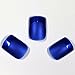 False Nails by Bling Art Blue Matte French Manicure Fake Medium Tips with Glue