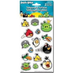 Angry Birds Temporary Tattoos - 2 Sheets 4"x8": Home &amp; Garden
