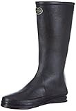 Le Chameau Women's Cabourg Rubber Boot,Black/Carmine Red,7 M US