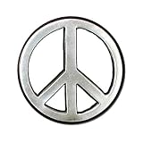 Peace Sign Pewter Belt Buckle