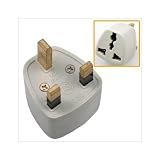 TeckNet C008 US/EU/Japen/Universal to UK 3-pin Travel Adapter/Plug Converter in Black